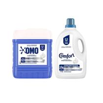 Kit Lava Roupas Omo Perfect White 7L + Amaciante Perfect White 5L Kit Lava Roupas Omo Perfect White 7L + Amaciante Perfect White 5L