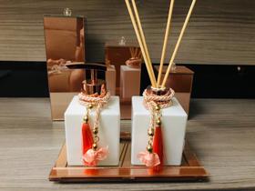 Kit Lavabo Aromatizador Trio Pote Escovas Cotonete Algodão Sabonete Kit Lavabo Aromatizador Trio Pote Escovas Cotonete Algodão Sabonete