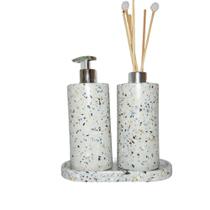 Kit lavabo Bali em Granilite cor Sanhaçu-cinzento ConcretAM