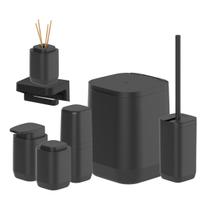 Kit Lavabo Banheiro 7 Peças Aura Fosco Premium Resistente Ou