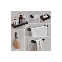 Kit Lavabo Banheiro Com 6 Itens incluindo Suporte Para Toalha De Banho