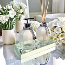 Kit Lavabo Banheiro Completo Branco com Bandeja Luxo Decoração