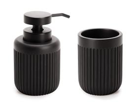 Kit Lavabo Banheiro Decorativo Dispenser Sabonete Líquido Detergente Porta Escova Em Cimento 2 Peças Kit Lavabo Banheiro Decorativo Dispenser Sabonete Líquido Detergente Porta Escova Em Cimento 2 Peças