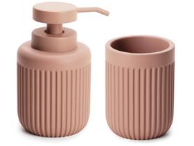 Kit Lavabo Banheiro Dispenser Sabonete Líquido Porta Escova