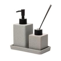 Kit Lavabo Banheiro e Difusor Aromatizador Granilite Cinza Kit Lavabo Banheiro e Difusor Aromatizador Granilite Cinza