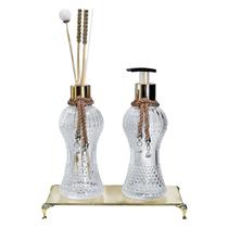 Kit Lavabo Banheiro Saboneteira Difusor Cinturinha E Bandeja Kit Lavabo Banheiro Saboneteira Difusor Cinturinha E Bandeja