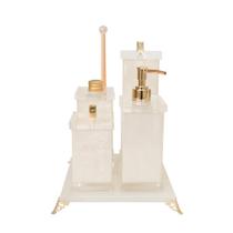 Kit lavabo Com 5 peças Charm Acrílico Pérola Kit lavabo Com 5 peças Charm Acrílico Pérola