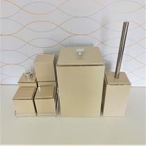 Kit lavabo completo com 7 peças luxo premium acrílico
