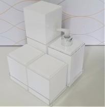 Kit lavabo completo com 7 peças luxo premium acrílico