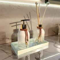 Kit Lavabo Completo Luxo Branco Bandeja Banheiro Decoração Presente Decoração