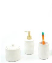 Kit Lavabo de Ceramica Organico Branco - OIKOS