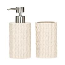 Kit Lavabo de Polirresina Bege - 2 peças