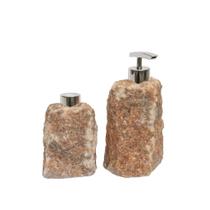 Kit Lavabo Difusor E Saboneteira Cromado Prata Pedra Quartzo