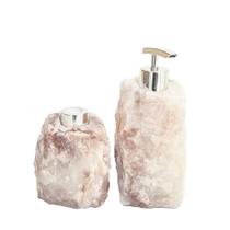 Kit Lavabo Difusor E Saboneteira Cromado Prata Pedra Quartzo
