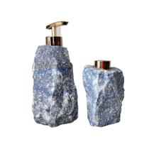 Kit Lavabo Difusor E Saboneteira Pedra Quartzo