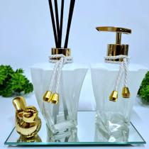 Kit Lavabo, Difusor, Saboneteira E Bandeja, Elegance 220 Ml Kit Lavabo, Difusor, Saboneteira E Bandeja, Elegance 220 Ml