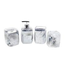 Kit lavabo e banheiro gota Branco Carrara