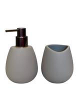 Kit Lavabo Em Cimento Cinza (2 peças) - Mart Kit Lavabo Em Cimento Cinza (2 peças) - Mart