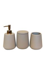 Kit Lavabo Em Cimento Cinza (3 peças) - Mart