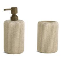 Kit Lavabo em Polirresina Rustico Areia com 2 peças