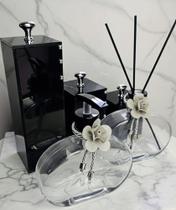 Kit Lavabo Luxo Porta Escovas Porta Sabonete líquido frasco para difusor em Vidro Kit Lavabo Luxo Porta Escovas Porta Sabonete líquido frasco para difusor em Vidro