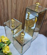 Kit Lavabo Luxo Reflecta com Detalhes em Dourados Kit Lavabo Luxo Reflecta com Detalhes em Dourados