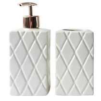 Kit Lavabo P/ Banheiro bancada Acessórios Válvula Rose Gold