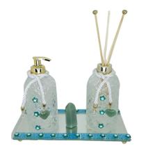 Kit Lavabo Pedra Natural Difusor Saboneteira-Escolha a Pedra