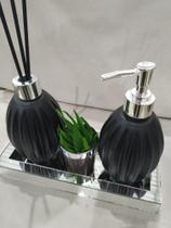 Kit Lavabo preto 4 peças Kit Lavabo preto 4 peças