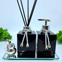 Kit Lavabo, Saboneteira, Difusor E Acessórios ( Cubo Preto) Kit Lavabo, Saboneteira, Difusor E Acessórios ( Cubo Preto)
