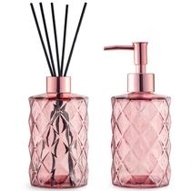 Kit Lavabo Saboneteira e Difusor Aromatizador Banheiro Luxo