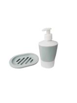 Kit Lavabo Suporte Para Sabonete Líquido e Saboneteira