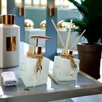 Kit Lavabo Vidro Completo Com Difusor e Saboneteira Luxo