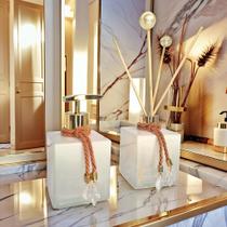 Kit Lavabo Vidro Completo Com Difusor e Saboneteira Luxo Kit Lavabo Vidro Completo Com Difusor e Saboneteira Luxo