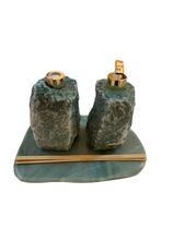 KIT LAVADO LUXO QUARTZO VERDE BRUTO 19x22cm