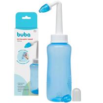 Kit Lavador Nasal Azul 300ml com 2 Bicos de Silicone Buba