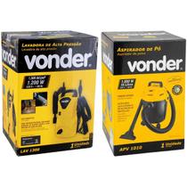 Kit Lavadora LAV1300 e Aspirador Pó e Líquido APV1010 Vonder -