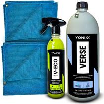 Kit Lavagem À Seco Carro Moto VEco com Cera Carnaúba 500ml Verse Plástico Borracha 1,5L Vonixx Kit Lavagem À Seco Carro Moto VEco com Cera Carnaúba 500ml Verse Plástico Borracha 1,5L Vonixx