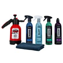Kit Lavagem Auto Shampoo Cera Limpa Vidro Multiuso Snow Foam Kit Lavagem Auto Shampoo Cera Limpa Vidro Multiuso Snow Foam