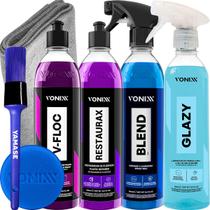 Kit Lavagem Automotiva Carro Moto V-Floc Blend Spray Sintra Fast Intense Pano Aplicador Pincel Kit Lavagem Automotiva Carro Moto V-Floc Blend Spray Sintra Fast Intense Pano Aplicador Pincel