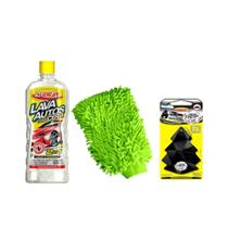 Kit Lavagem Automotiva Com Luva De Microfibra Luxcar Kit Lavagem Automotiva Com Luva De Microfibra Luxcar