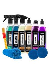 Kit lavagem automotiva completa profissional produtos vonixx limpeza interna e externa alto desempenho acabamento premium