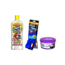 Kit Lavagem Automotiva Luxcar Lavanda Aromatização, Proteção E Acabamento