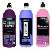 Kit Lavagem Automotiva Removex + Alumax + Verom Vonixx 1,5l Kit Lavagem Automotiva Removex + Alumax + Verom Vonixx 1,5l