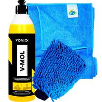 Kit Lavagem Automotiva Shampoo Lava Autos Tira Sujeira VMol 500ml Vonixx