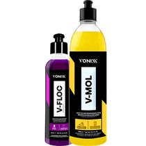 Kit Lavagem Automotiva Shampoo Neutro V Floc Shampoo Desincrustaste V Mol Vonixx