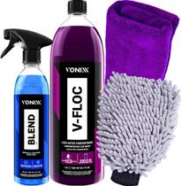 kit lavagem carro Cera Blend Spray Vonixx Carnaúba + Shampoo V-floc 1,5l + LUVA MICROFIBRA e PANOMICROFIBRA kit lavagem carro Cera Blend Spray Vonixx Carnaúba + Shampoo V-floc 1,5l + LUVA MICROFIBRA e PANOMICROFIBRA
