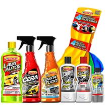 Kit Lavagem Completa 10 itens Luxcar Kit Lavagem Completa 10 itens Luxcar