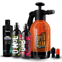 Kit Lavagem Completa e Pretinho Pneus Dub Boyz Kers Vintex Speed Clean D-Mol Snow Many Pretinho 4 un