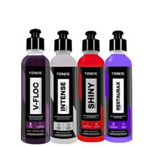 Kit lavagem completa vonixx frascos pequenos v-floc shiny intense restaurax 240ml Kit lavagem completa vonixx frascos pequenos v-floc shiny intense restaurax 240ml